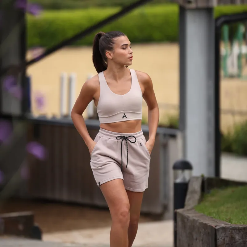 Aubrion React Sculpt Sports Bra in Sand-3